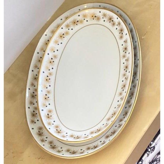 Vintage Mid-Century Modern Edelstein Bavaria Set of Two Oval Platters "Starlight" Pattern For Sale - Image 18 of 18
