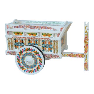 Painted Rolling Tea Cart For Sale