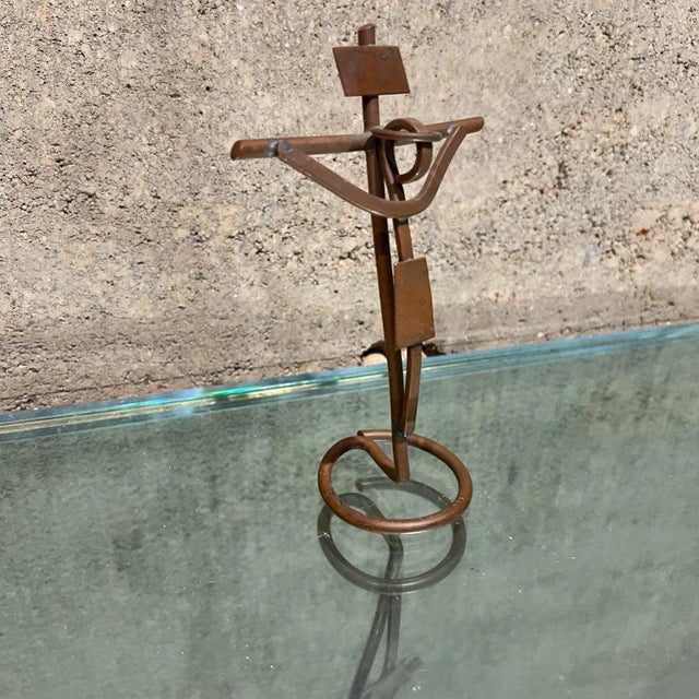 AMBIANIC presents 1980s Mathias Goeritz Sculptural Cross Copper stamped Mathias Goeritz. No COA is available. 6.25 H x 4 W...