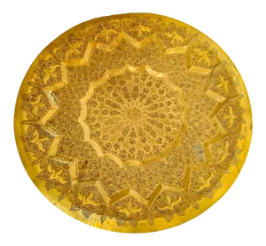 Moroccan Moorish Polished Brass Decorative Tray Wall Hanging