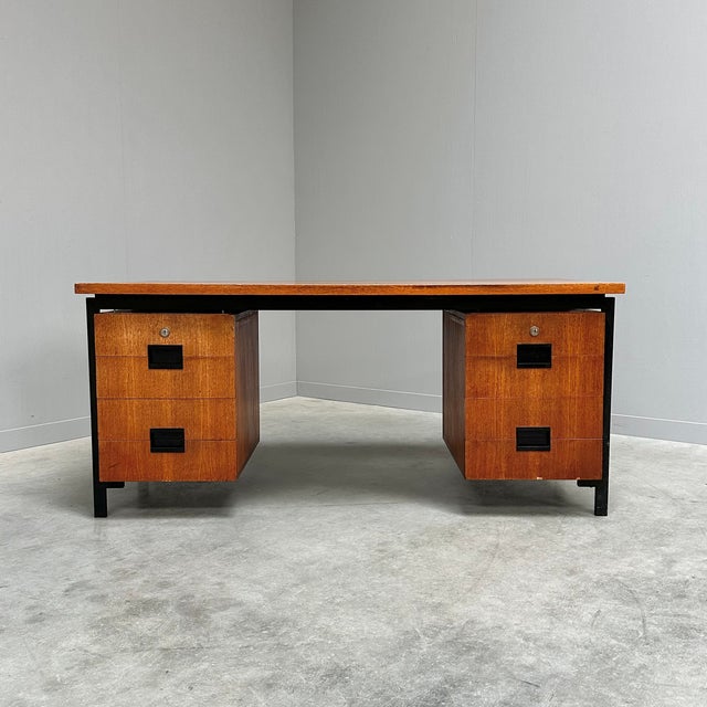 Freestanding EU02 Writing Desk by Cees Braakman for Pastoe, 1960s For Sale - Image 11 of 11