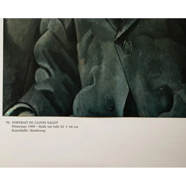 Pablo Picasso 1985 After Pablo Picasso, "Portrait of Clovis Sagot" Parisian Cubist Full-Color Print For Sale - Image 4 of 8