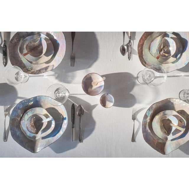 Early 21st Century Indulge Nº5 Small Iridescent Handmade Porcelain Plates by Sarah-Linda Forrer, Set of 4 For Sale - Image 5 of 6