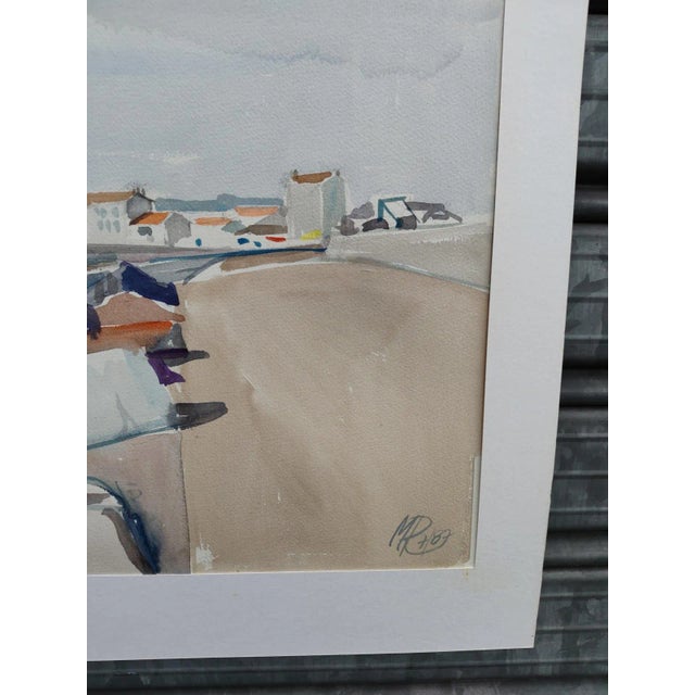 Michel Roubille, Landscape, 1987, Watercolor For Sale - Image 4 of 7