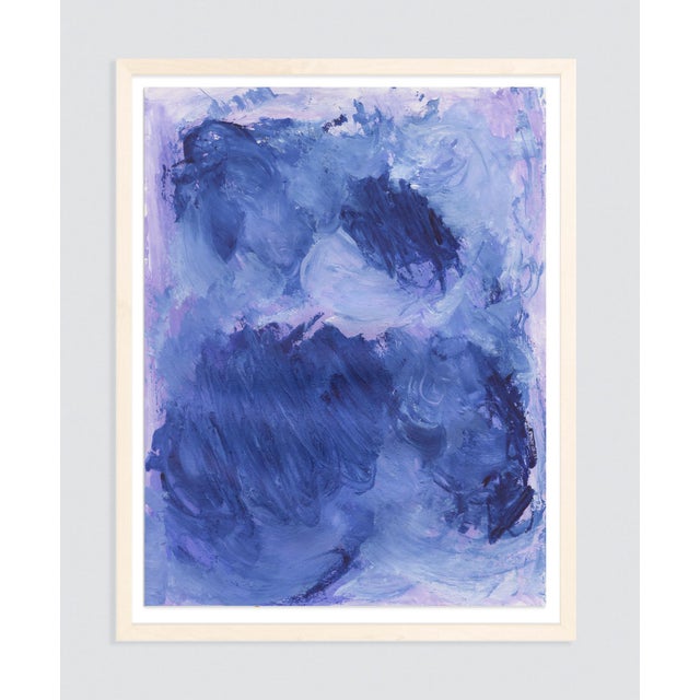 A whirlwind of blue and violet brushstrokes emerge from a field of lavender in the distance. A piece with a massive...
