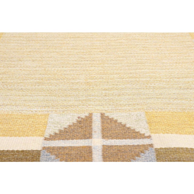 Mid 20th Century Vintage Swedish Rollakan Rug, 05'05 X 08'01 For Sale - Image 5 of 10
