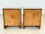 Brown Vintage Wood Bedside Tables, Set of 2 For Sale - Image 8 of 9