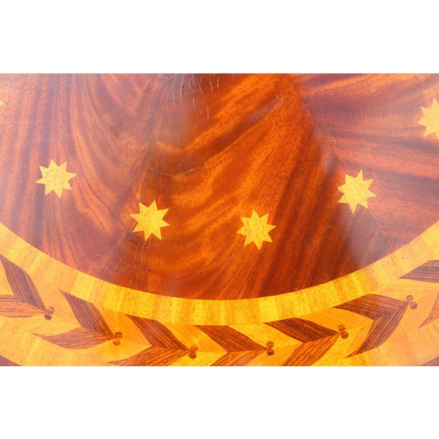 Maitland-Smith Inlaid Wood Table With Gilt Brass Paw Feet For Sale - Image 17 of 18