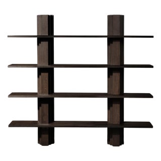 Brut 230 European Dark Oak Bookcase by Mokko Amsterdam For Sale