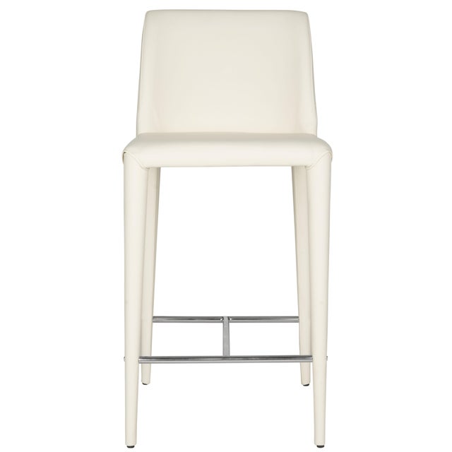 Frederick Counter Stool in White & Chrome a Pair Chairish