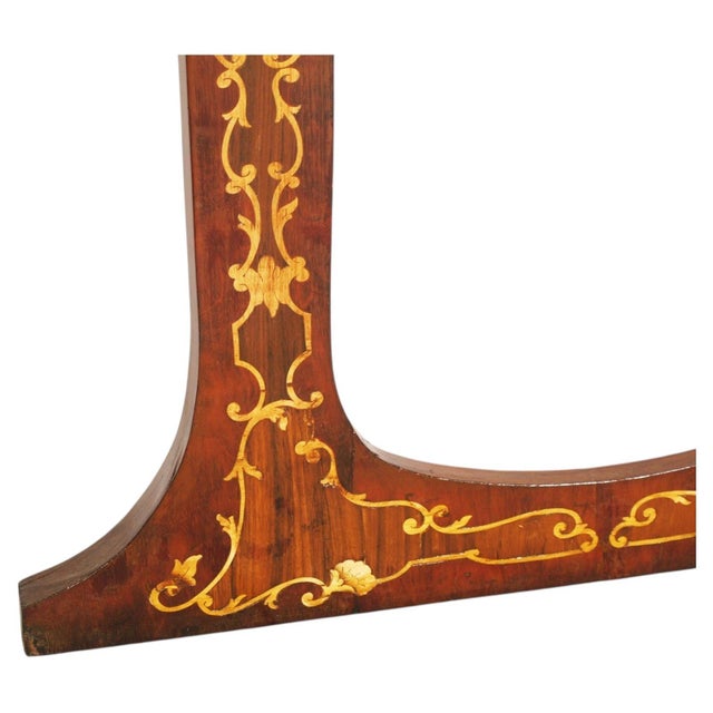 Venetian Inlaid Walnut Mirror with Rococo Marquetry from Bassanos Ebanistery, 1890s For Sale - Image 4 of 10