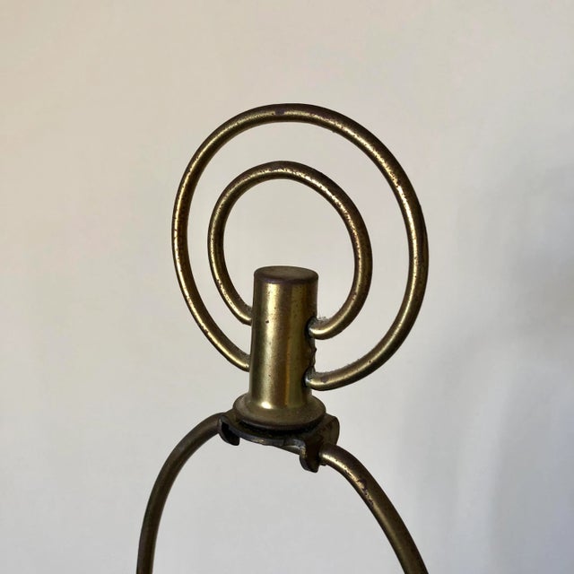 Mid 20th Century Mid Century Brass Column Table Lamp For Sale - Image 5 of 7