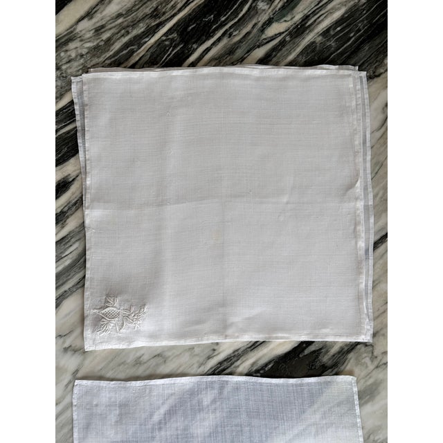 Pomegranate Motif Fine Cotton Linen Napkins - Set of 8 For Sale - Image 12 of 15