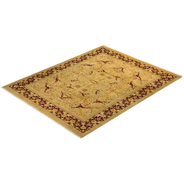Gold Mogul Collection Hand-Knotted Area Rug - Gold Collection 8' 2" X 10' 2" For Sale - Image 8 of 10