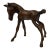 Vintage Grand Wood Mahogany 4.5" Carved Arabian Horse Colt Filly Foal 3d Equine Art For Sale