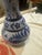 1970s Large Blue and White Ceramic Vase For Sale In Atlanta - Image 6 of 7