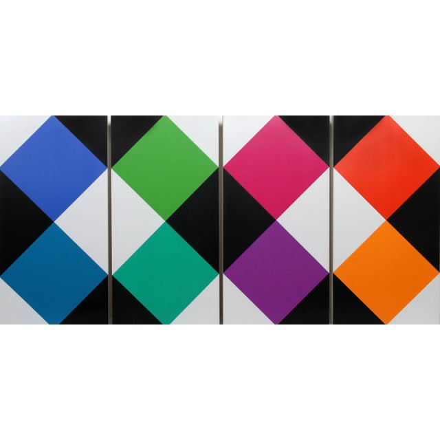 Combillation Max Bill Year: 1970 Size: 23.5 in. x 11.75 in. Set of Four Silkscreens on plastic panel, each signed and...