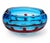 Beautiful vintage Murano hand blown Summers blue and red Italian art glass ashtray / bowl. The piece is documented to the...