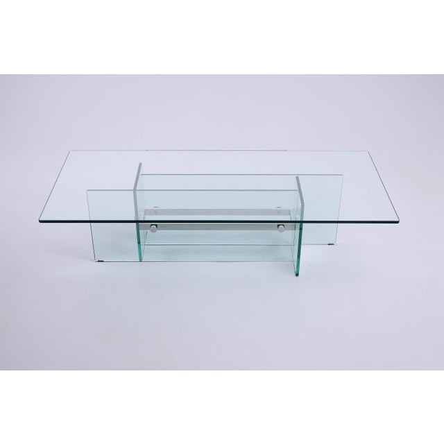 Small Italian Chrome and Glass Coffee Table from Fontana Arte, 1970s For Sale - Image 6 of 15
