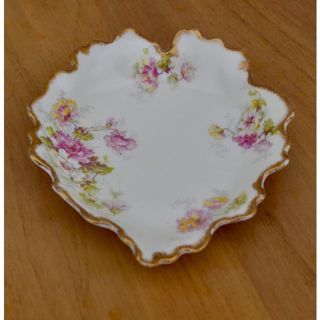 Antique Early 20th Century - 1900's Trinket Dish made by Limoges. The Origin is France. The material is Porcelain with a...