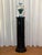 Gold Rl 10 Cylindrical Pedestal in Polished Aluminum by Caspal For Sale - Image 8 of 9