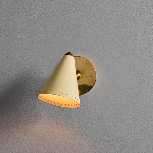 1950s Stilnovo White Perforated Metal Sconce For Sale - Image 18 of 18
