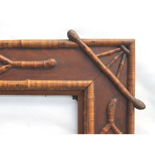 Victorian Victorian Era Bamboo and Quarter Sawn Oak Frame For Sale - Image 3 of 10