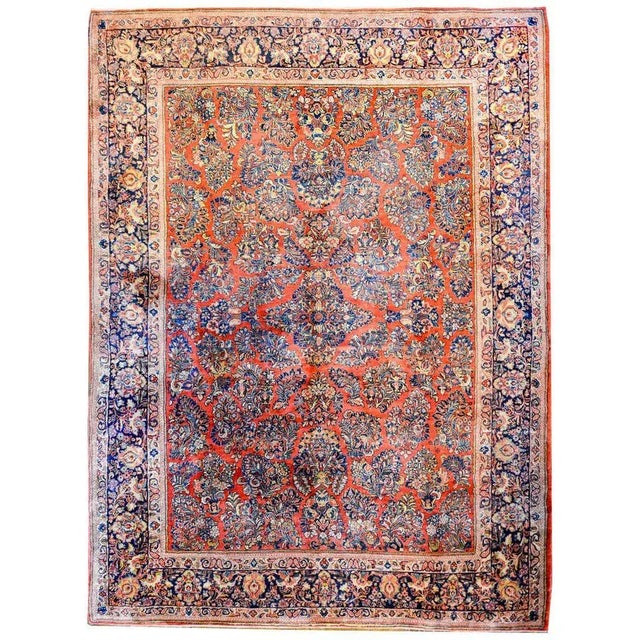 Textile Early 20th Century Sarouk Rug For Sale - Image 7 of 7