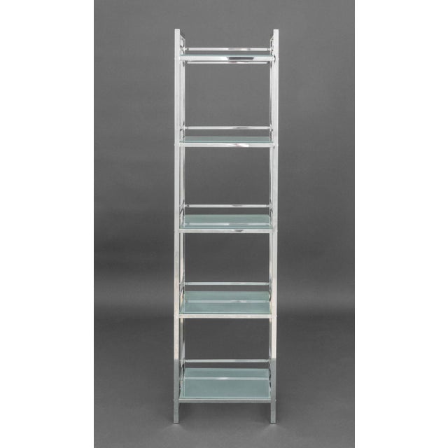 Modern Chromed Metal Etagere Shelf For Sale - Image 10 of 11