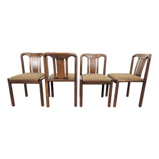 Vintage Brutalist Dining Room Chairs, 1970s, Set of 4 For Sale