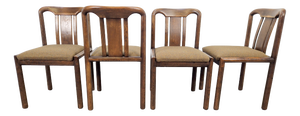 Vintage Brutalist Dining Room Chairs, 1970s, Set of 4
