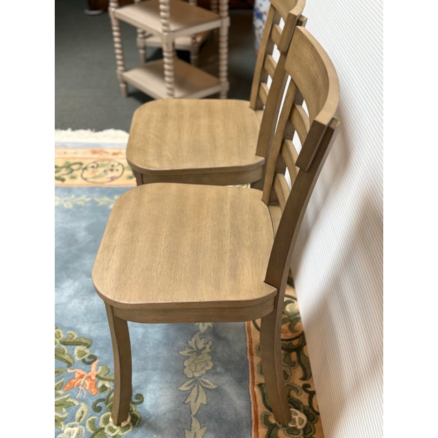Rustic European Pottery Barn Liam Dining Chairs, a Pair For Sale - Image 3 of 12