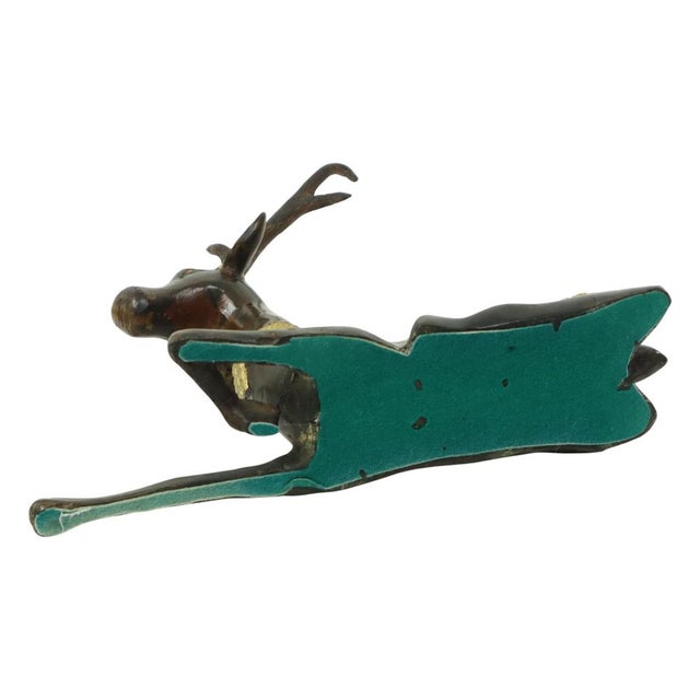 Vintage Bronze Reclining Deer Statue, 1970s For Sale - Image 12 of 13