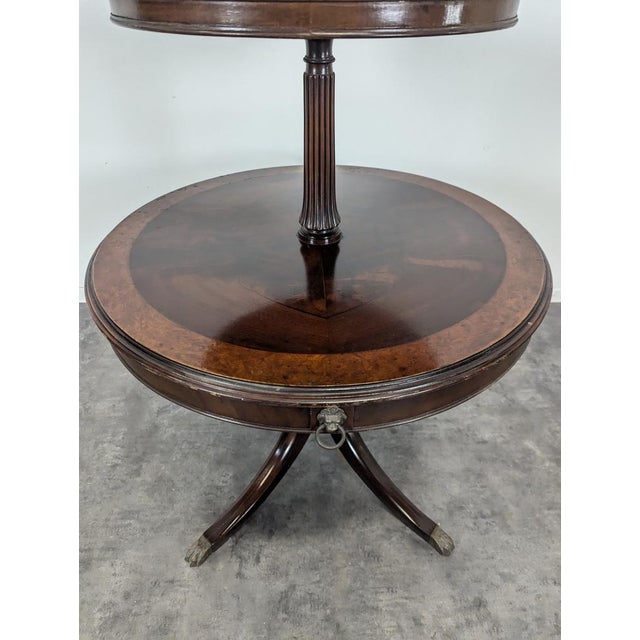 English Mahogany Display Stand with Lion Heads For Sale - Image 4 of 10