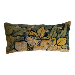16th Century Antique Brussels Verdure Tapestry Pillow For Sale