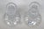 Mid 20th Century Clear Lead Crystal Candlestick Holders 2pc Pair Fan Cut Made in Yugoslavia 5172b For Sale - Image 5 of 10