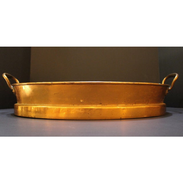English Mid-19th Century English Oval Copper Fisher Boiler With Brass Handles For Sale - Image 3 of 6
