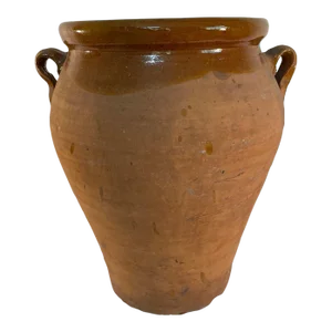 Late 19th Century Antique Spanish Earthenware Olive Jar / Jug