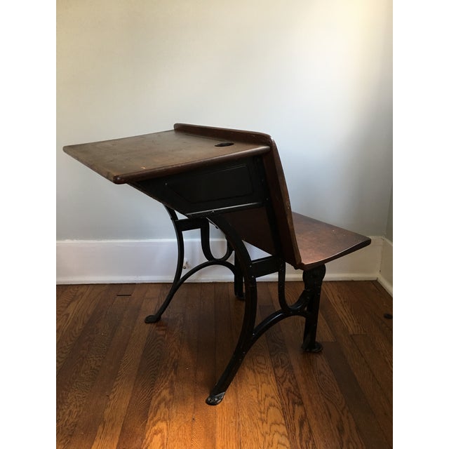 1916 Early American Heywood Wakefield School Desk | Chairish