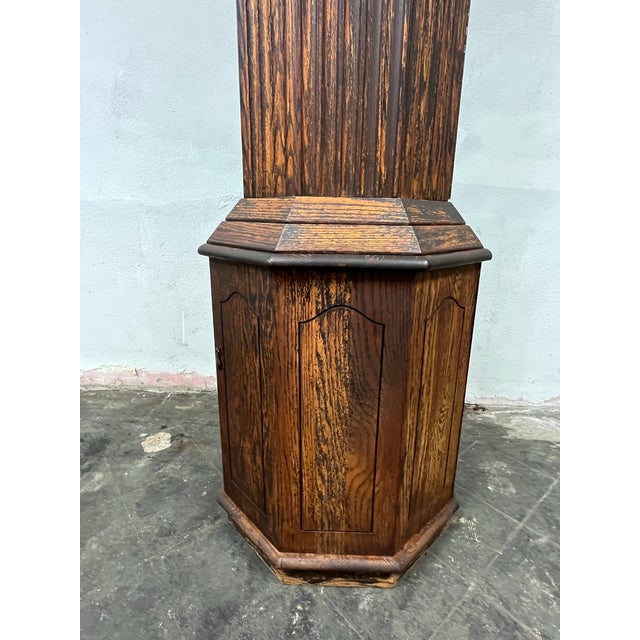 Brown Mid Century Fluted Column Bar Cabinet For Sale - Image 8 of 8