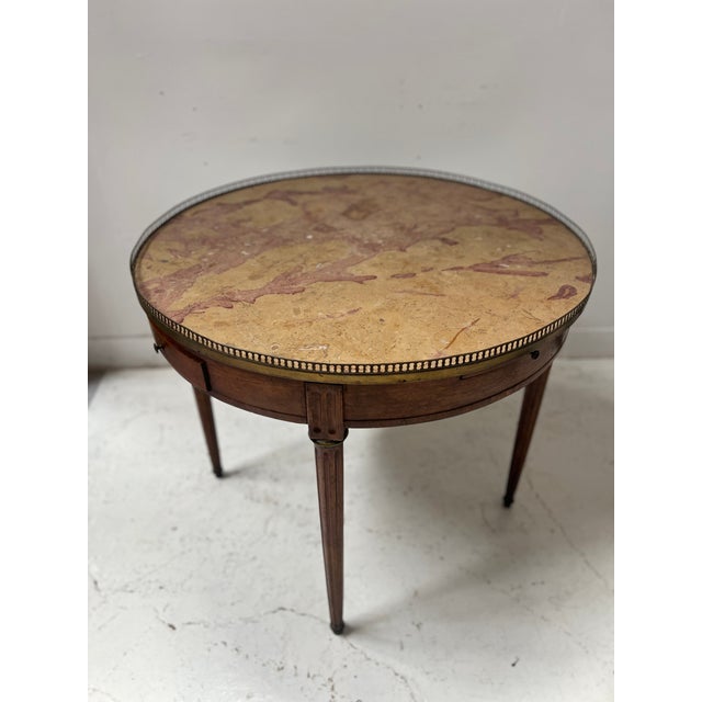 20th Century Louis XVI Bouillotte Table in Veneered Wood For Sale - Image 6 of 11