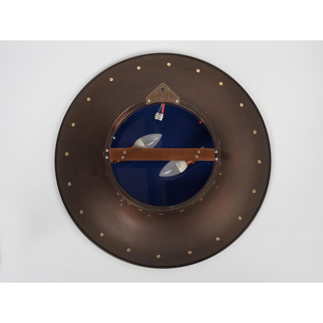 1970s Mid-Century Modern Copper Decorative Wall Sconce For Sale - Image 4 of 10
