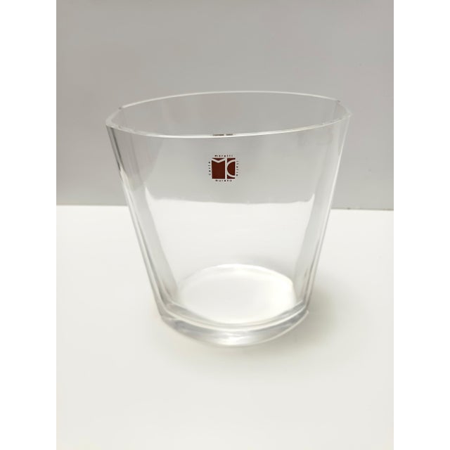 Transparent Murano Glass Vase by Carlo Moretti, Italy, 1990s For Sale - Image 4 of 14