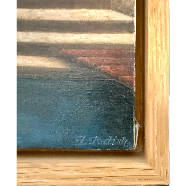 Surrealism Lionel Kalish, Surrealist Oil Painting Magical Realism Lionel Kalish Italian Home Fantasy Scene, c.1980 For Sale - Image 3 of 15