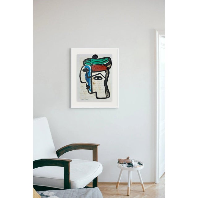 2020s One-of-a-Kind 'Portrait of a Woman' - Original Oil Painting in the Style of Pablo Picasso For Sale - Image 5 of 8