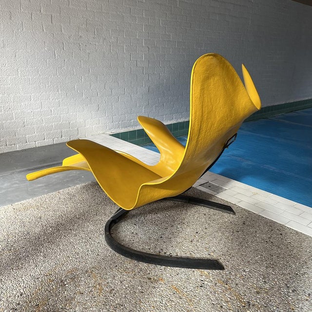 Elephant Chair in Yellow with Black Base by Bernard Rancillac, 1985 For Sale - Image 9 of 18
