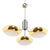 Three-Light Chandelier with Murano Glass Diffusers, Italy, 1970 For Sale