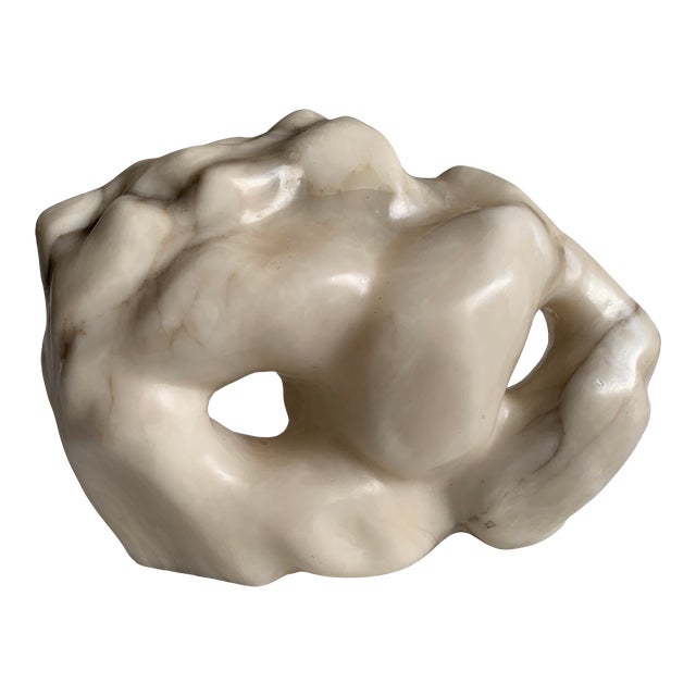1970s Richard Connelly Abstract Alabaster Torso Sculpture For Sale