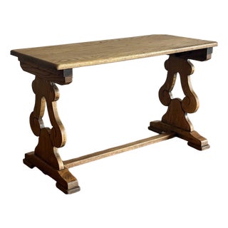 Vintage Oak Console Table For Sale