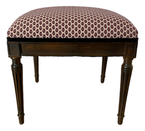 Vintage Vanity Bench Newly Upholstered